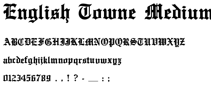 English Towne Medium font